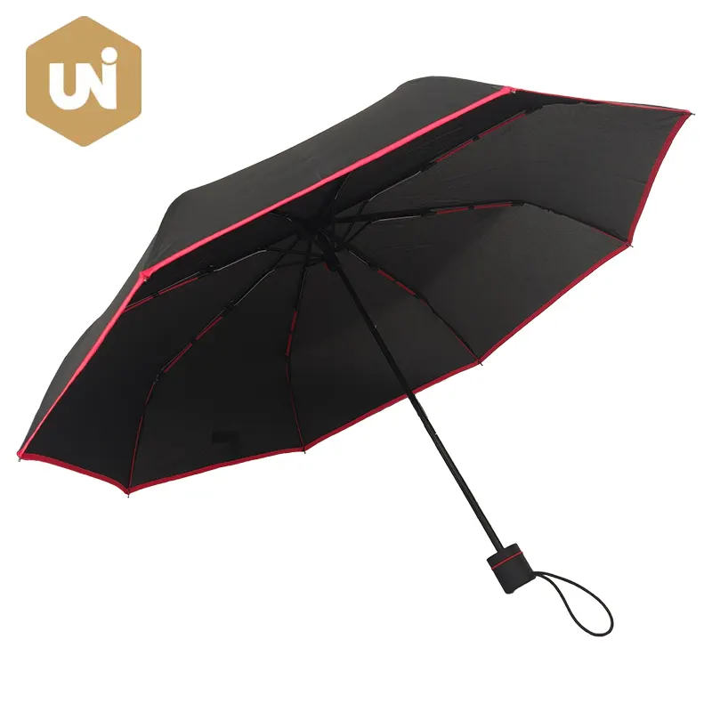 Red Reflective Strip Manual Open Umbrella